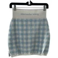 Alexander Wang Gingham Terry Mini Skirt