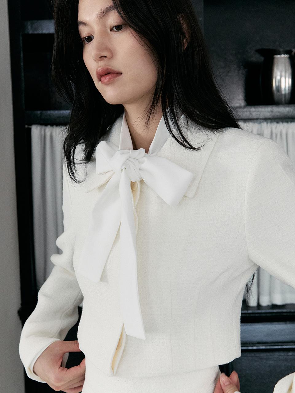 Cecilia tweed crop jacket (4colors)