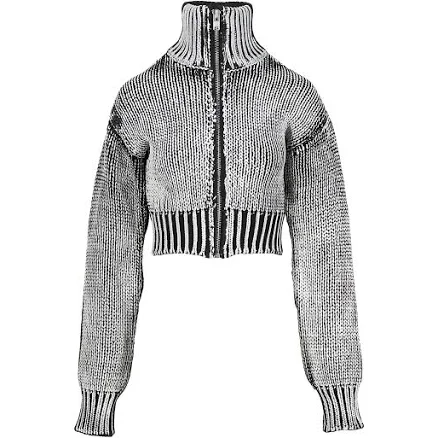 Vaquera - chunky-knit zip cardigan - women - Fabric - M - Black
