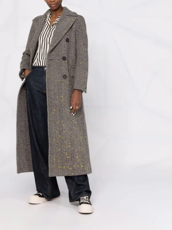 Berhen Long Herringbone Coat