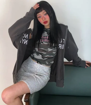 YOUHEE CAMO LETTERING T-SHIRTS GREY