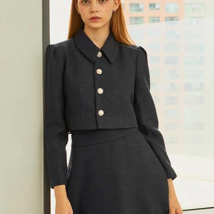 IvanaHelsinki [SAMPLE SALE] Bell Tweed Cropped Jacket - 2 Colors by W Concept