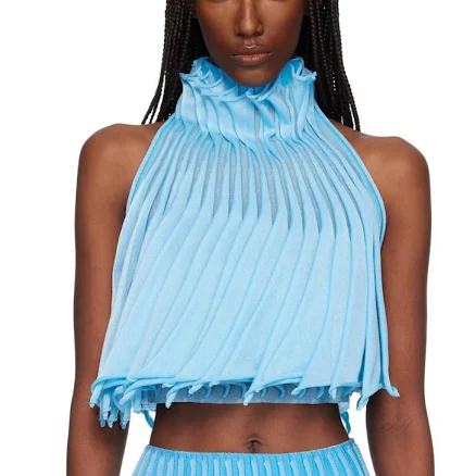 Woman Alaïa Nylon Knit Tapered Top