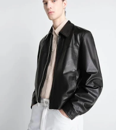 Lemaire Leather Blouson Biker Jacket