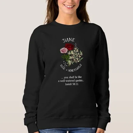 JUNE Birth Month Flower Sweatshirt