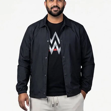 BCG Men's Coaches Woven Jacket Caviar - Men's Athletic Jackets at Academy Sports