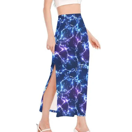 Electrical Storm Women's Side Slit Skirt