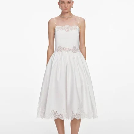 Self-Portrait Lace Insert Dress