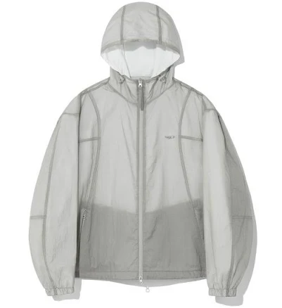 codegraphy See-through nylon two-tone windbreaker_light gray