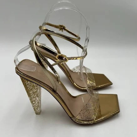 Gianvito Rossi Odyssey Glitter Stiletto Sandals Size 37