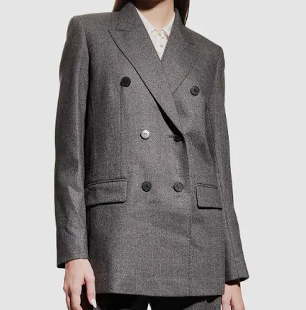 Lafayette 148 New York Trinity Wool Double-Breasted Blazer