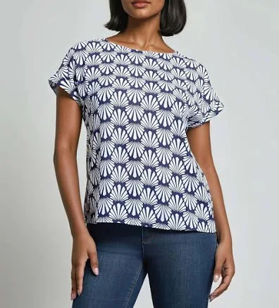 Jones New York Women's Crepe Button Detail Blouse
