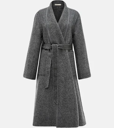 Selvane Belted Wool Long Coat