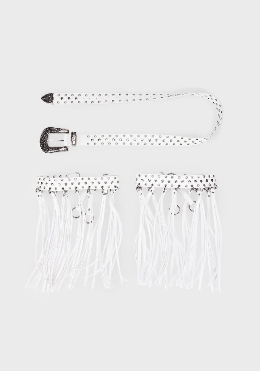 Current Mood Fringe Side Strap Belt