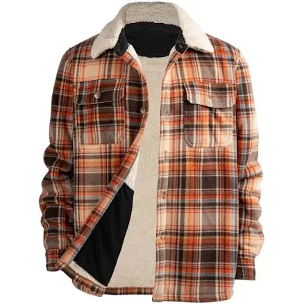 LEEHANTON Men's Buffalo Plaid Jacket