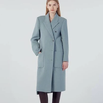 Real Me Another Me Double-Breasted Handmade Long Coat