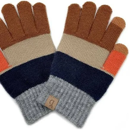 Color Block Knit Gloves