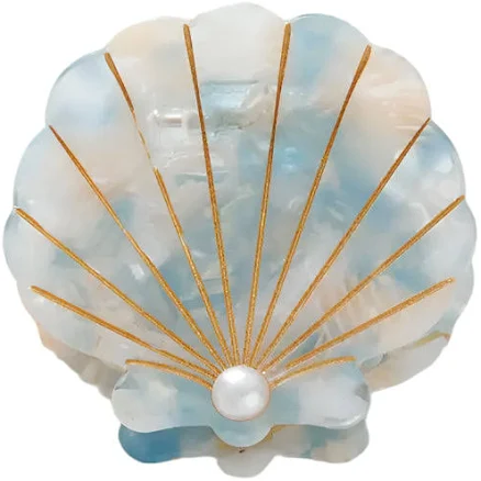 Mini Pearl Scallop Shell Claw Clip