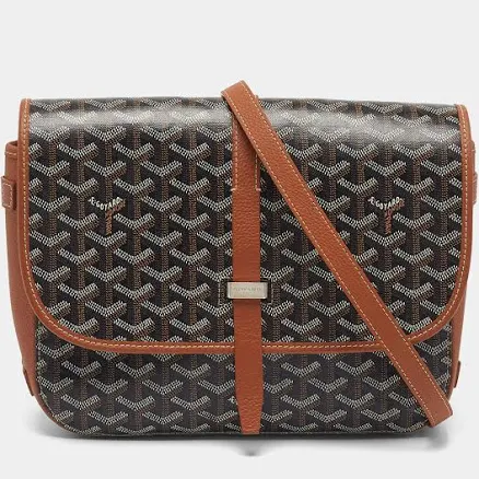 Goyard Belvedere II MM Brown Goyardine Coated Canvas and Leather Bag