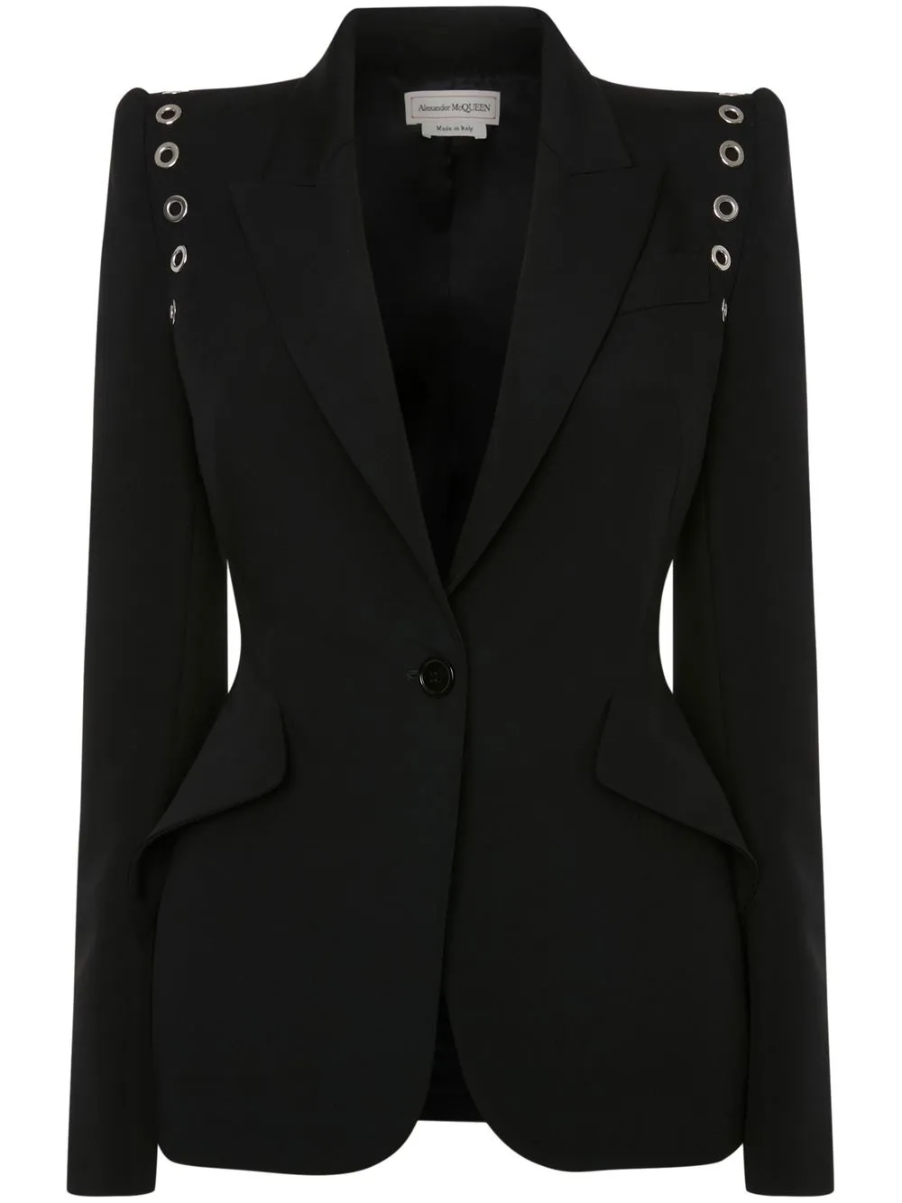 Eyelet-embellished Wool Jacket