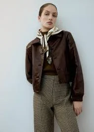 Houndstooth wool-blend trousers