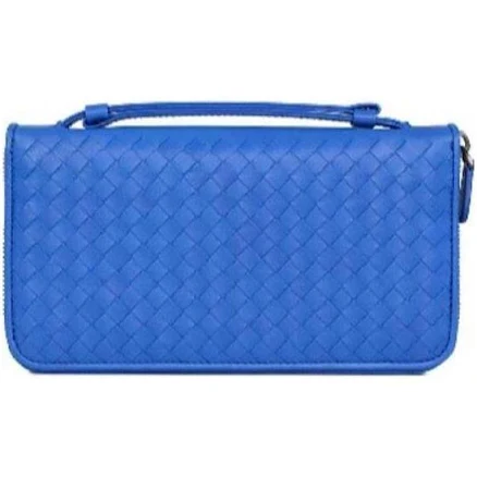 Bottega Veneta Men's Knitted Clutch - Blue - Pouches