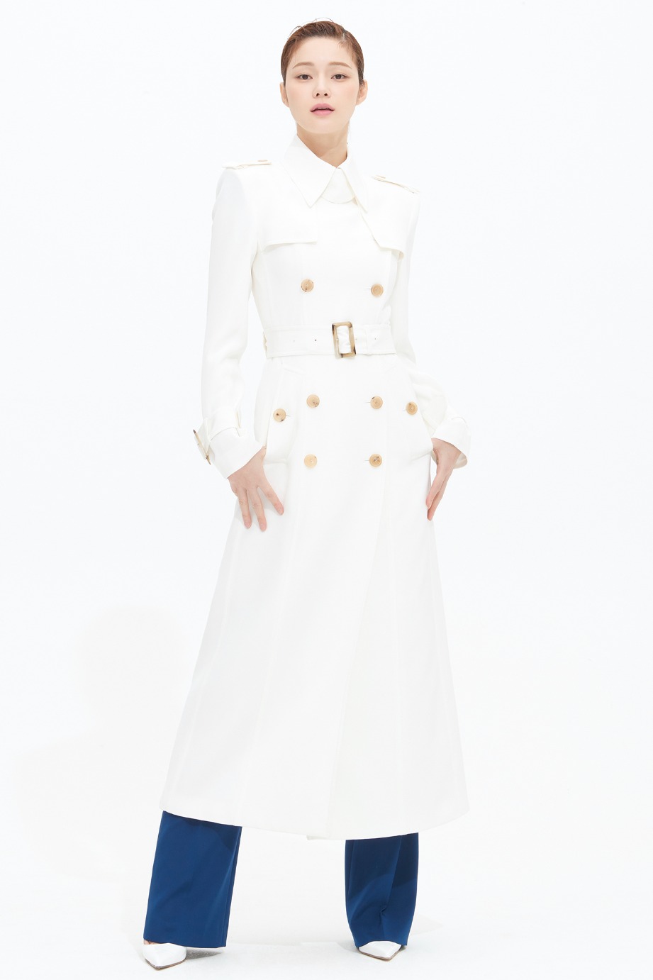 Silk Maxi Trench Coat