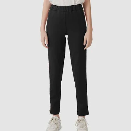 $541 Maje Women's Black Running Active Stripe Joggers Sweatpants Pants