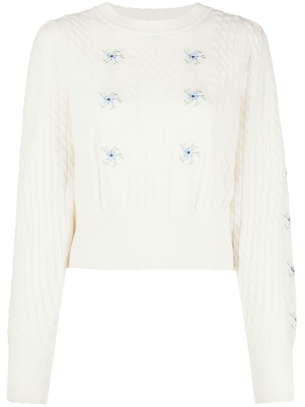 Floral-embroidered Jumper