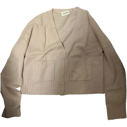 Parosh Cropped Cashmere Cardigan with Pearl Buttons