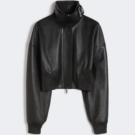 Max Mara Woman Short leather jacket