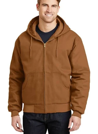 CornerStone Men's Duck Cloth Hooded Work Jacket J763H