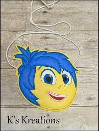 Inside Out Joy Crossbody Bag, Disney Inside Out Purse, Girls Disney Purse, Joy Flat Purse