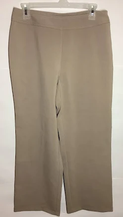 Nine & Company - Women's Beige Slacks Pants - Stretch - Side Zip -