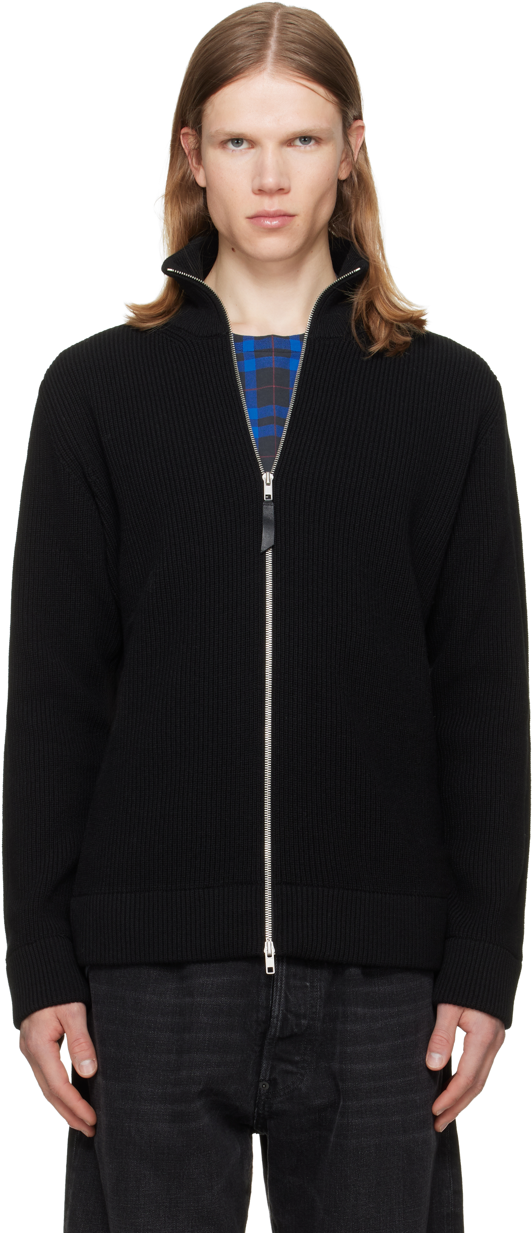 Black Elbow Patch Sweater