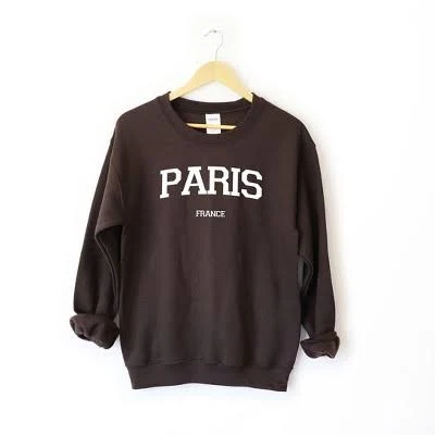 Simply Sage Women's Paris France Varsity Graphic Sweatshirt