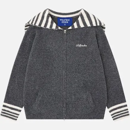 Aelfric Eden Sailor Collar Knit Zip Up Cardigan
