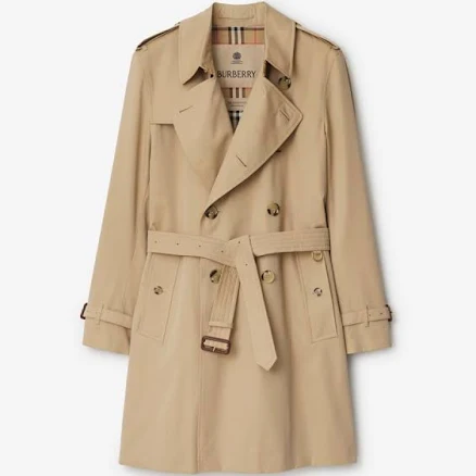 Burberry Blue Cotton Trench Coat