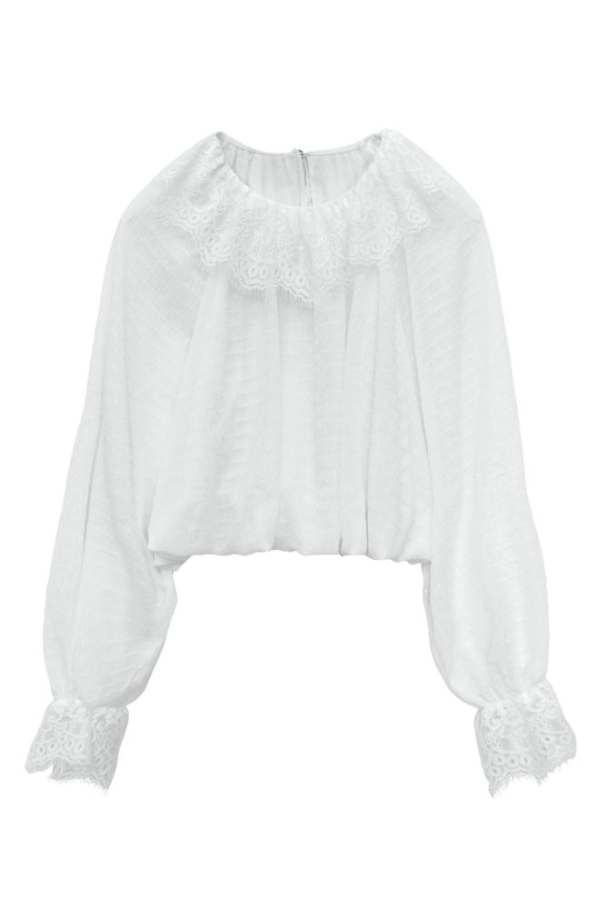 Romantic Lace Blouse (White)