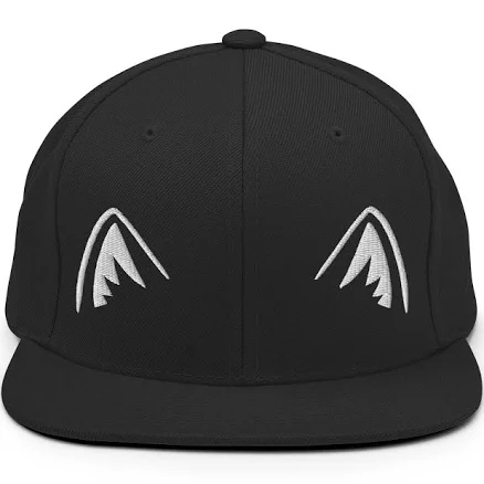 Embroidered Cat Ears Snapback Hat