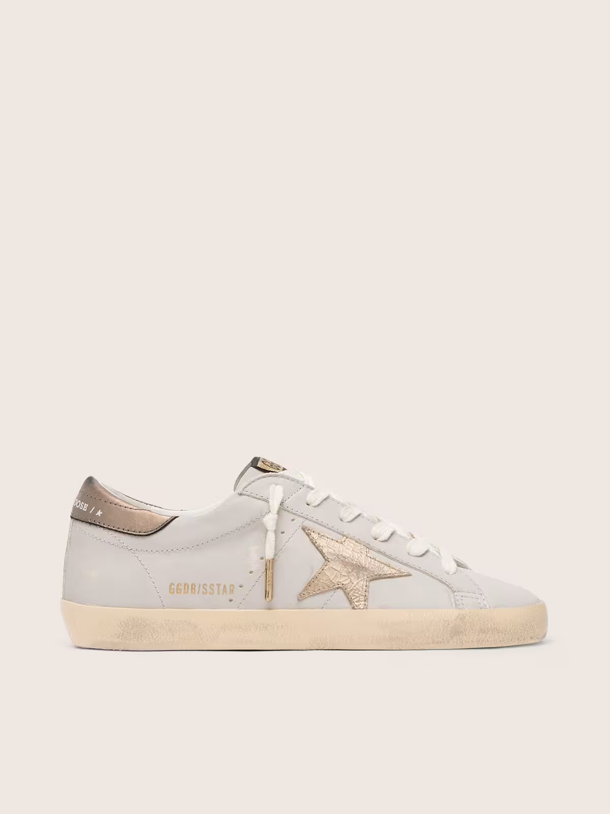 Super-Star with crackle leather star and metallic foiled leather heel tab