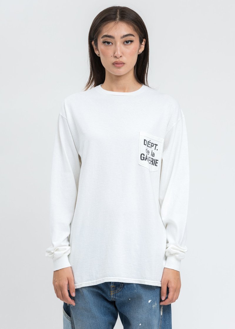 GALLERY DEPT. French Logo Long Sleeve Pocket Tee