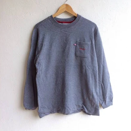 Fashion and Beauty The Famous MARIE CLAIRE HOMME Small Logo Sweatshirt Grey Colour Medium Size