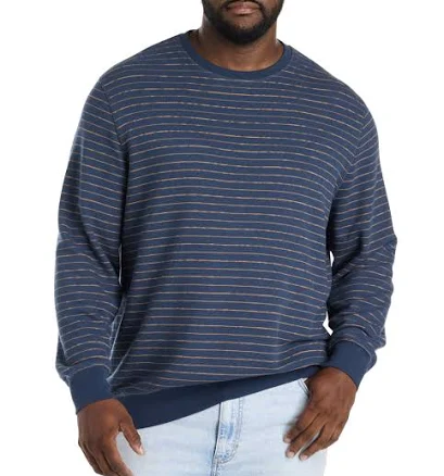 True Nation Men's Big & Tall Long-Sleeve Striped T-Shirt