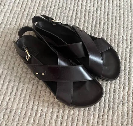 Soeur Women's Fonce Olaf Cross-over Leather Sandals