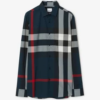 Burberry Men's Slim Fit Check Cotton Shirt