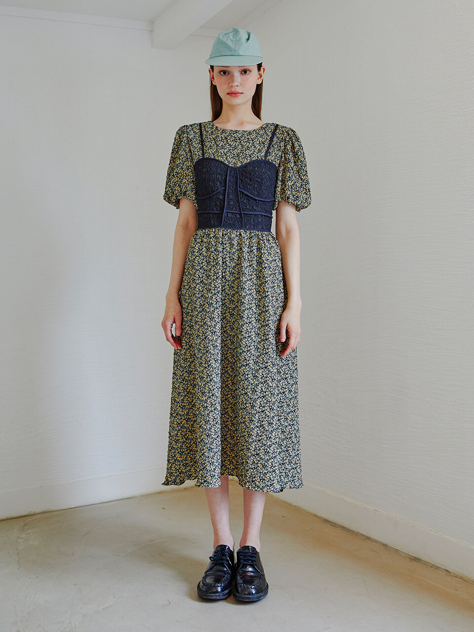 Bubble Bustier Dress_Yellow