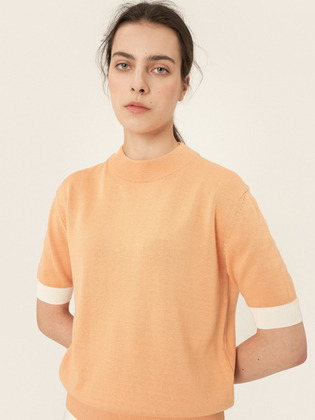 Mock Neck Half Knit