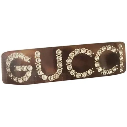 Gucci Crystal Logo Hair Clip