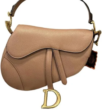 Dior Saddle Handbag With Strap Leather Medium Shoulder Bag